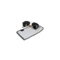 Variante Blanc - Étui à lunettes personnalisable en microfibre RPET avec logo en sublimation