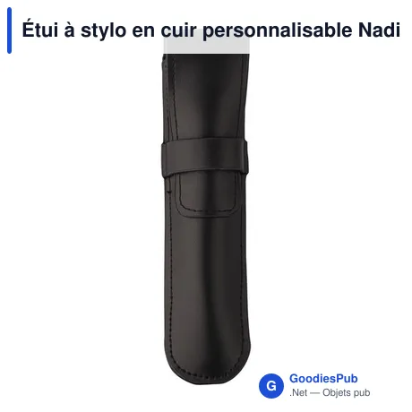 Étui à stylo en cuir personnalisable Nadir avec logo