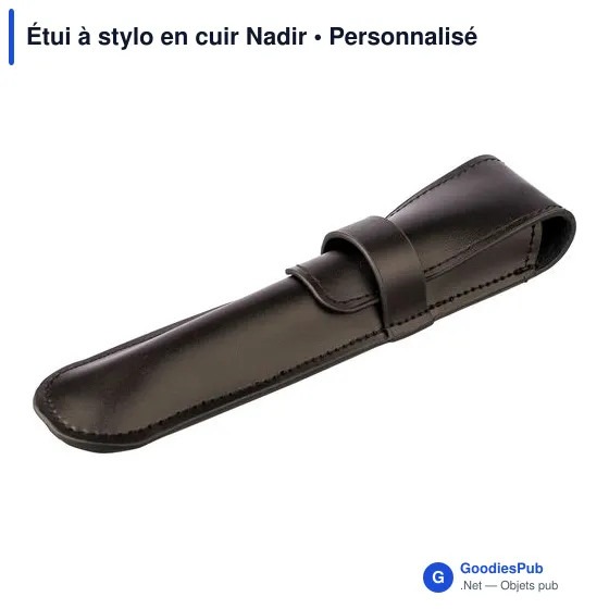 Étui à stylo en cuir personnalisable Nadir avec logo - Image 11