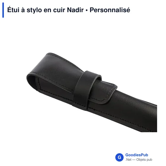 Étui à stylo en cuir personnalisable Nadir avec logo - Image 12