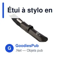 Étui à stylo en cuir personnalisable Nadir avec logo - Miniature 3