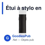Étui à stylo en cuir personnalisable Nadir avec logo - Miniature 4