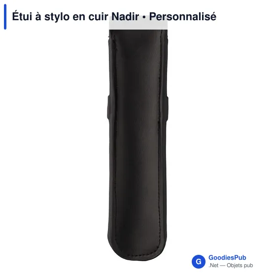 Étui à stylo en cuir personnalisable Nadir avec logo - Image 4