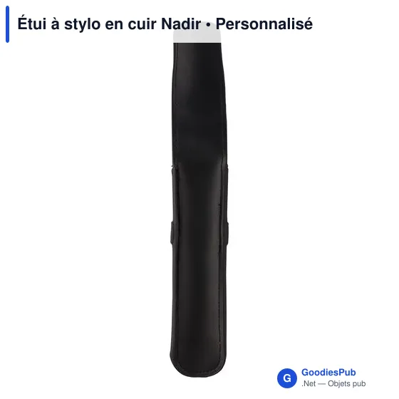 Étui à stylo en cuir personnalisable Nadir avec logo - Image 5