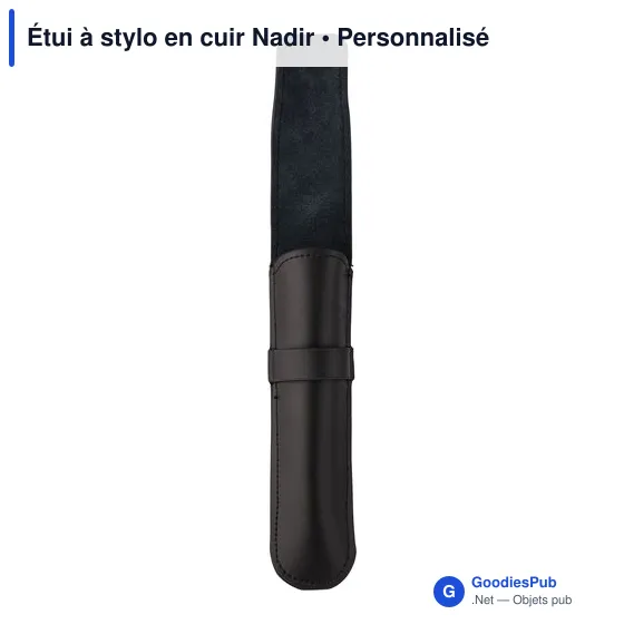 Étui à stylo en cuir personnalisable Nadir avec logo - Image 6