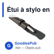 Étui à stylo en cuir personnalisable Nadir avec logo - Miniature 8