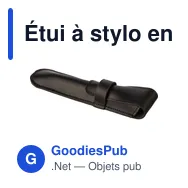 Étui à stylo en cuir personnalisable Nadir avec logo - Miniature 9