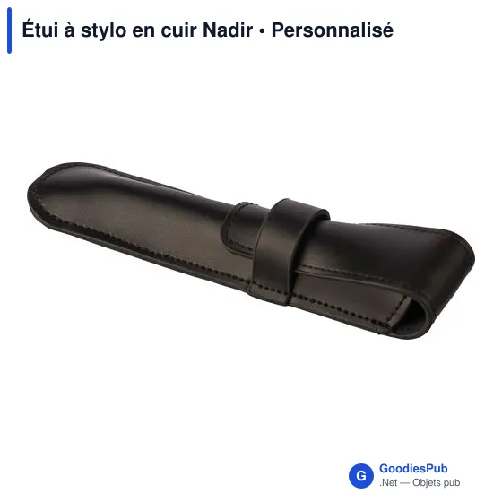 Étui à stylo en cuir personnalisable Nadir avec logo - Image 9