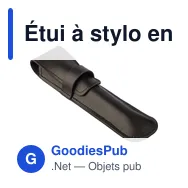 Étui à stylo en cuir personnalisable Nadir avec logo - Miniature 10