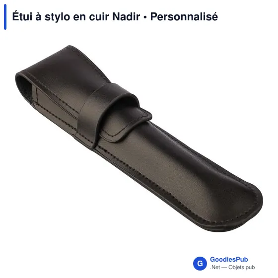 Étui à stylo en cuir personnalisable Nadir avec logo - Image 10
