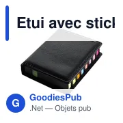 Etui personnalisable avec stickers et marque-pages - Pierceavec logo - Miniature 1