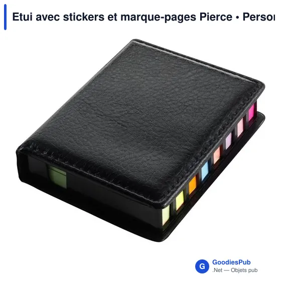 Etui personnalisable avec stickers et marque-pages - Pierceavec logo - Image 1