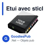 Etui personnalisable avec stickers et marque-pages - Pierceavec logo - Miniature 3