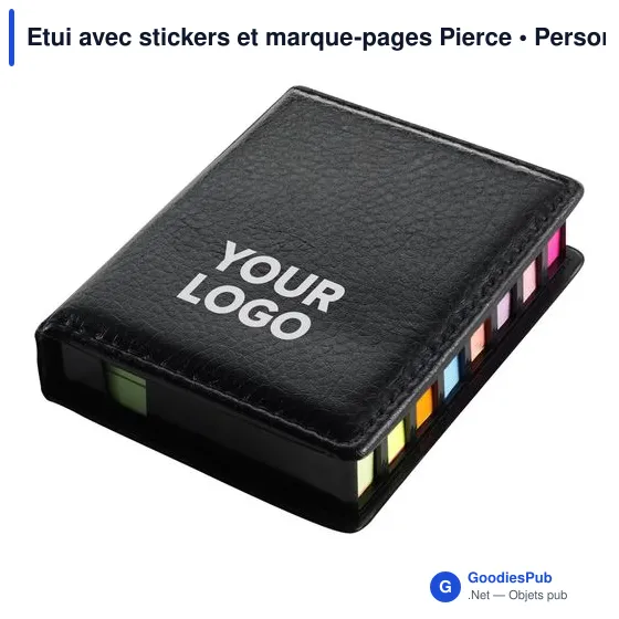 Etui personnalisable avec stickers et marque-pages - Pierceavec logo - Image 3