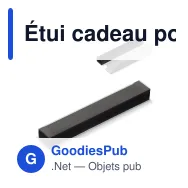 Étui cadeau pour 1 stylo en carton et fourreau PVC pour cadeaux d'entreprise - Fourreau - Miniature 1