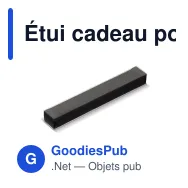 Étui cadeau pour 1 stylo en carton et fourreau PVC pour cadeaux d'entreprise - Fourreau - Miniature 2
