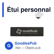 Étui personnalisable en carton noir pour 1 ou 2 stylos avec logo - Duo - Miniature 1