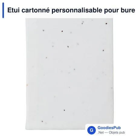 Etui cartonné personnalisable pour bureau avec logo - Patricia