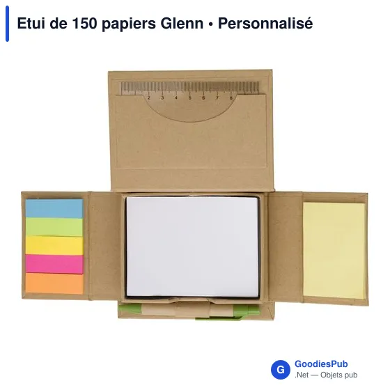 Etui de 150 papiers personnalisable avec logo - Glenn - Image 2