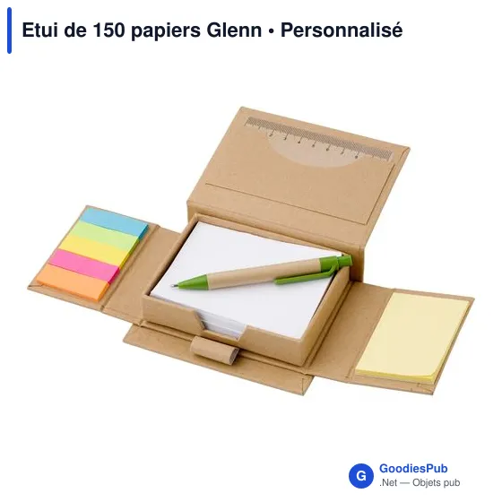 Etui de 150 papiers personnalisable avec logo - Glenn - Image 3