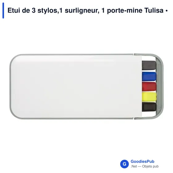 Etui de 3 stylos,1 surligneur, 1 porte-mine Tulisa - Image 1