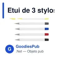 Etui de 3 stylos,1 surligneur, 1 porte-mine Tulisa - Miniature 2