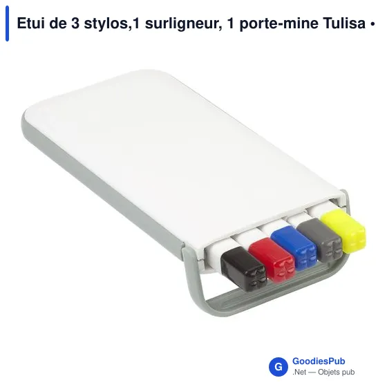 Etui de 3 stylos,1 surligneur, 1 porte-mine Tulisa - Image 3