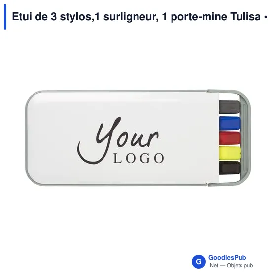 Etui de 3 stylos,1 surligneur, 1 porte-mine Tulisa - Image 4