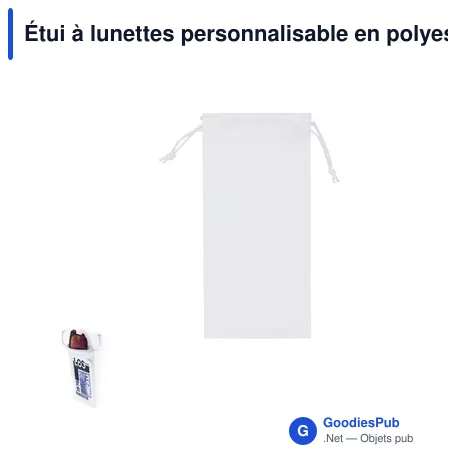 Étui à lunettes personnalisable en polyester avec logo - Ekain