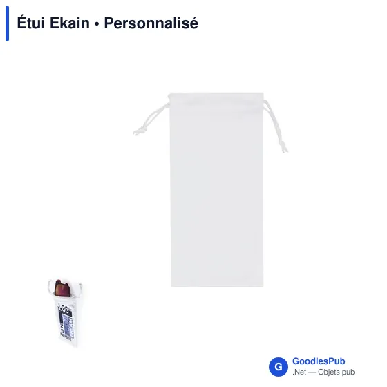 Étui à lunettes personnalisable en polyester avec logo - Ekain - Image 1