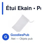 Étui à lunettes personnalisable en polyester avec logo - Ekain - Miniature 2