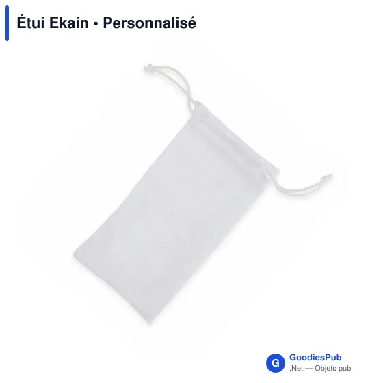 Étui à lunettes personnalisable en polyester avec logo - Ekain - Image 2