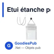 Etui étanche personnalisable pour smartphone avec logo - Emily - Miniature 1