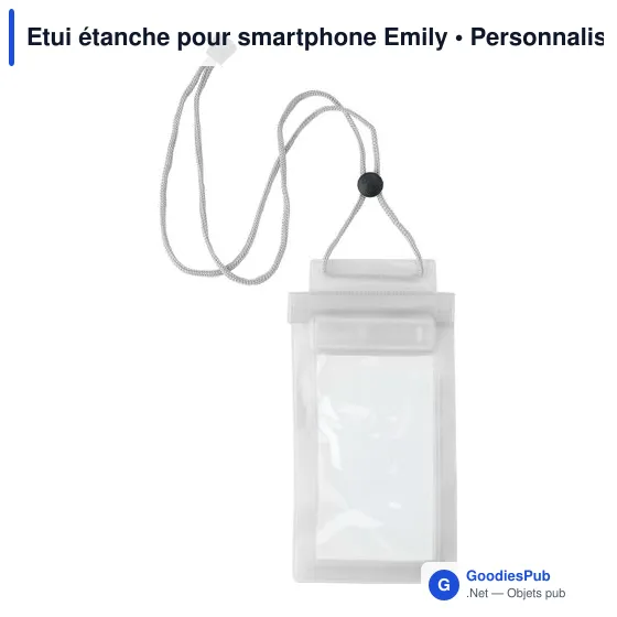 Etui étanche personnalisable pour smartphone avec logo - Emily - Image 1