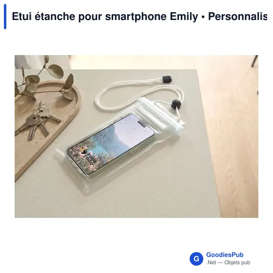 Etui étanche personnalisable pour smartphone avec logo - Emily - Image 10