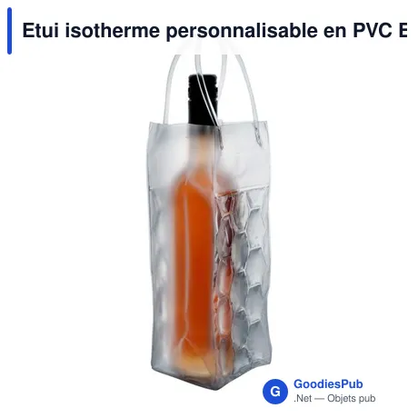 Etui isotherme personnalisable en PVC Estelle avec logo