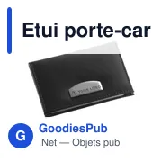 Etui porte-cartes personnalisable en cuir reconstitué avec logo - Miniature 4