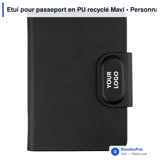 Etui pour passeport personnalisable avec logo - Mavi - Image 2