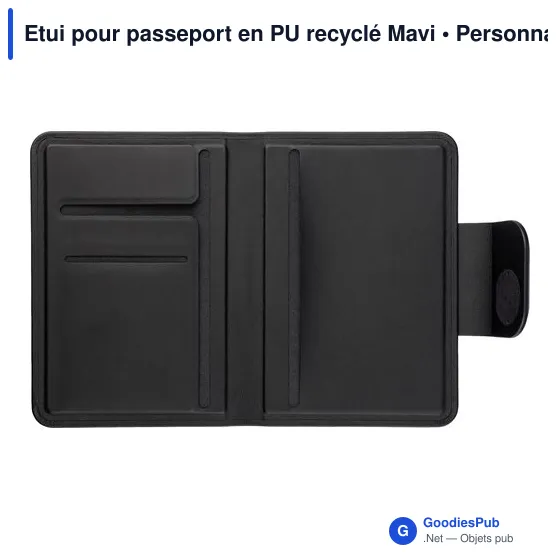 Etui pour passeport personnalisable avec logo - Mavi - Image 3