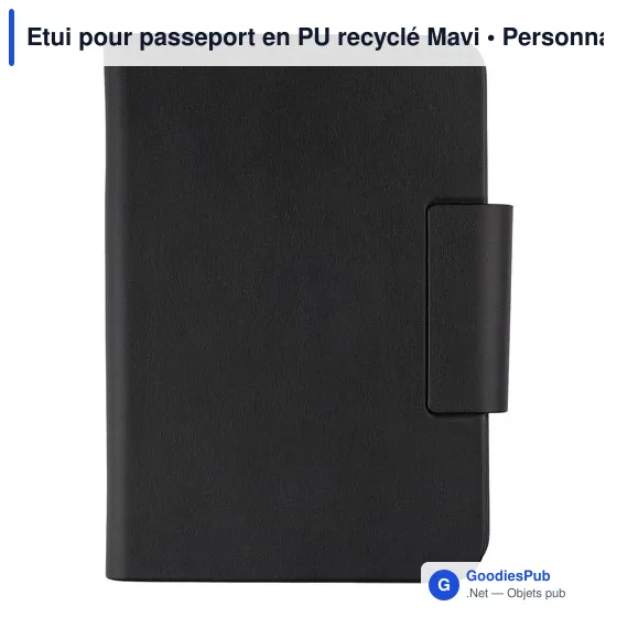 Etui pour passeport personnalisable avec logo - Mavi - Image 4