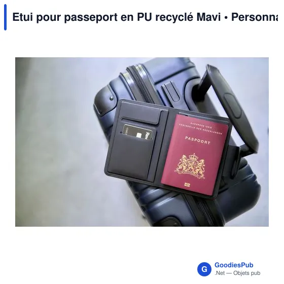 Etui pour passeport personnalisable avec logo - Mavi - Image 6