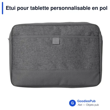 Etui pour tablette personnalisable en polycanvas avec logo - Leander