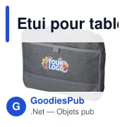 Etui pour tablette personnalisable en polycanvas avec logo - Leander - Miniature 2