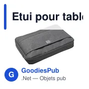 Etui pour tablette personnalisable en polycanvas avec logo - Leander - Miniature 3