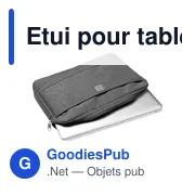 Etui pour tablette personnalisable en polycanvas avec logo - Leander - Miniature 4