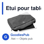 Etui pour tablette personnalisable en polycanvas avec logo - Leander - Miniature 5