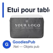 Etui pour tablette personnalisable en polycanvas avec logo - Leander - Miniature 6