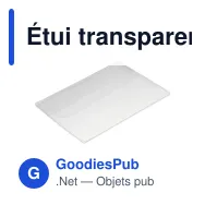 Étui transparent personnalisable en PVC avec logo - Pochette 7 x 10,4 cm - Miniature 2