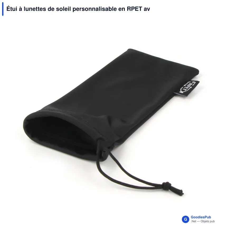 Étui à lunettes de soleil personnalisable en RPET avec logo - Image 2
