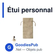 Étui personnalisable Silmax en polyester pour logo d'entreprise - Miniature 1